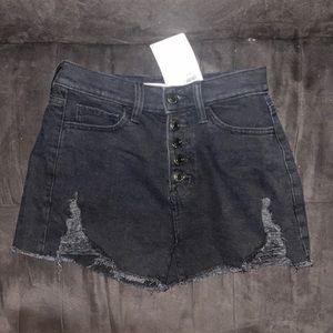 🧡Black distressed shorts